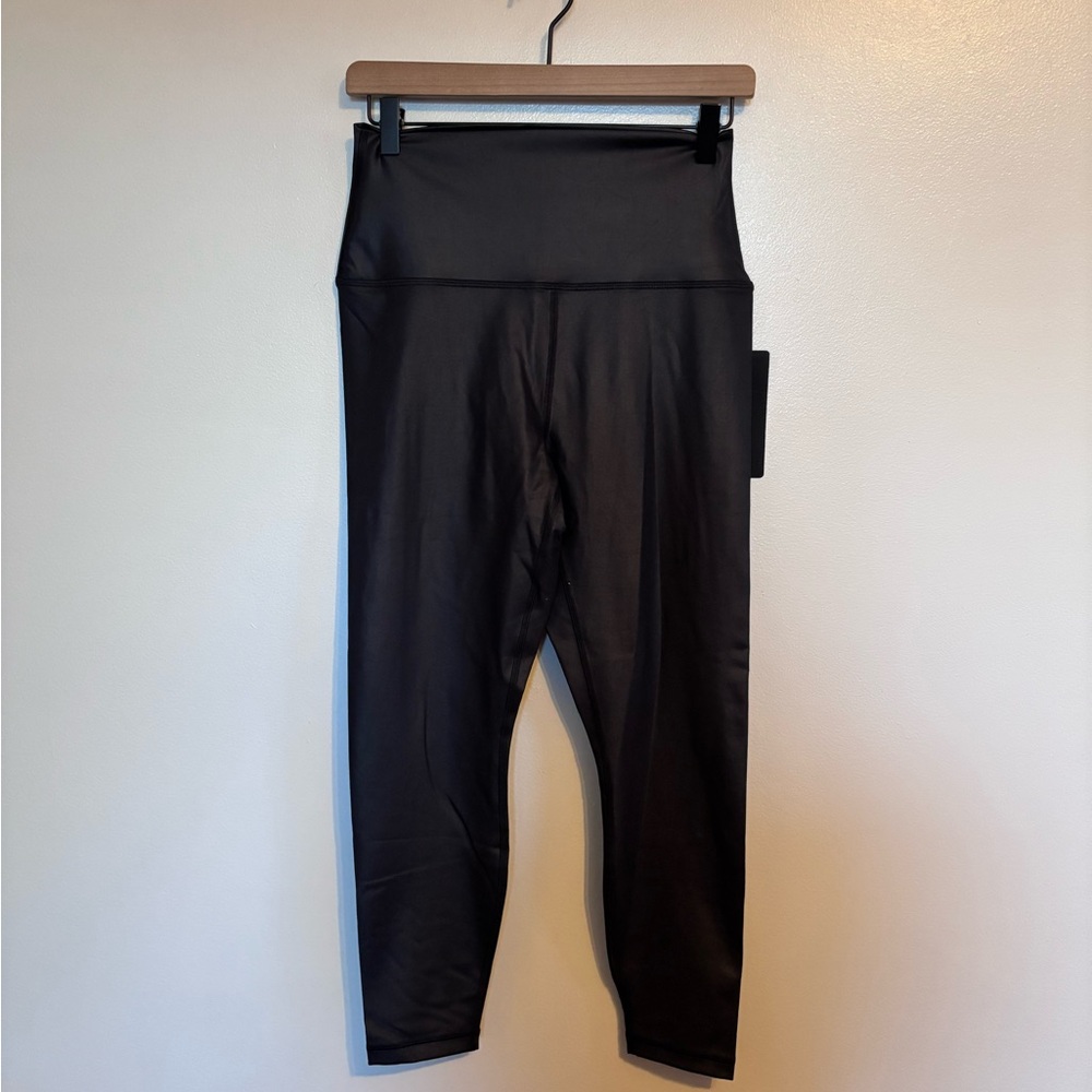 NWT 90 Degrees black high waisted leggings, smooth, size large